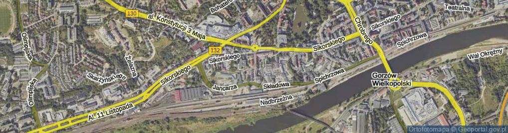 Zdjęcie satelitarne Dworcowa ul.